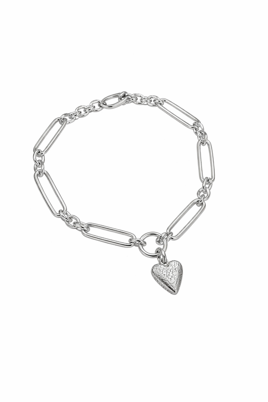 True love handmade trace bracelet on a white background 
