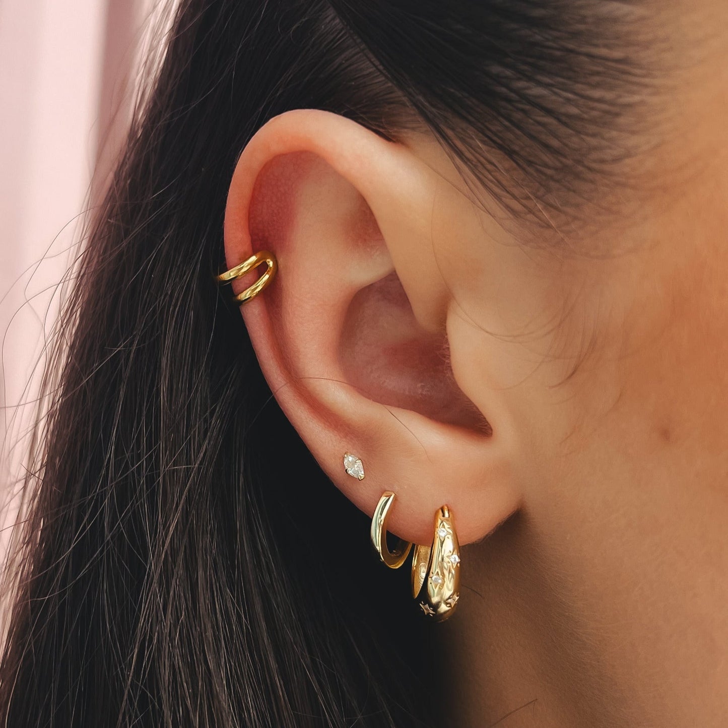 Cosmic Star Domed Hoops
