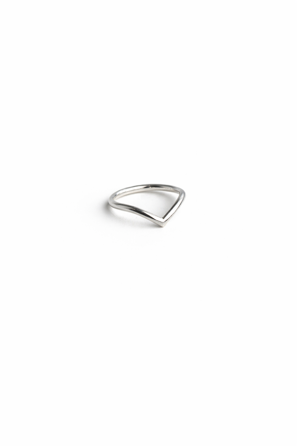 Silver ring on a white background