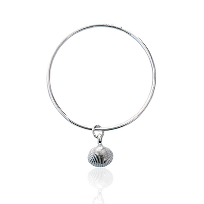 Midi cleethorpes shell bangle on a white background 