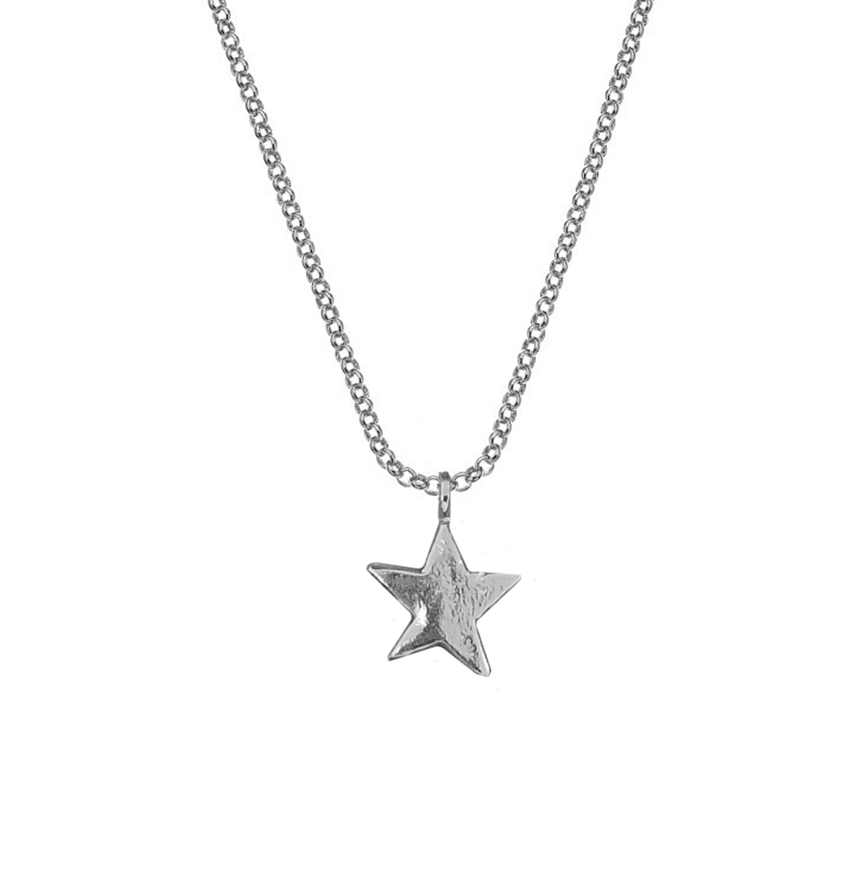 sterling silver star necklace on a chain