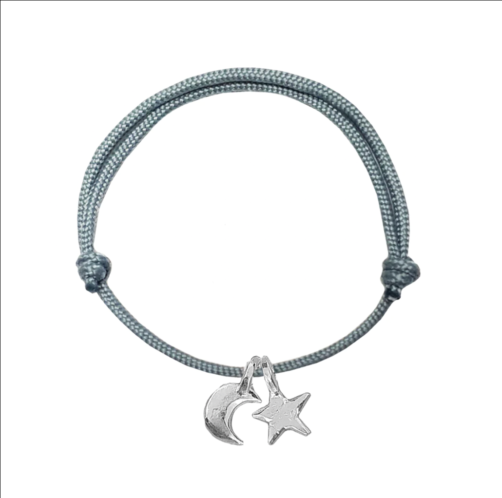 Moon & Star Rope Bracelet