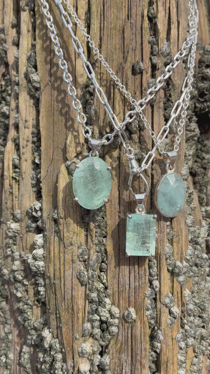 Aquamarine Cable Chain Necklace