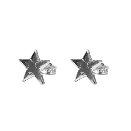 Handmade Star studs on a white background also displayed on Elika 